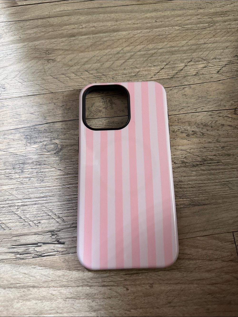 Pink Striped Phone Case - Unbranded